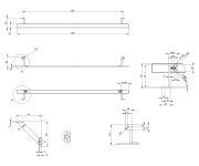 Gsi Pura čelní Držák Ručníků 102cm, Chrom