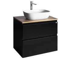 Aqualine Altair Skříňka S Deskou 68 Cm, černá Mat/dub Emporio