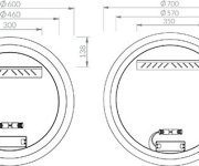 Zrcadlo Orbit - Zrcadlo Orbit 70 s osvětlením X000001575