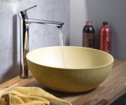 Sapho Formigo Betonové Umyvadlo Na Desku, ø 39cm, žlutá Mat