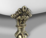 Polysan Regata Volně Stojící Vana 175x85x61cm, Nohy Bronz, Bílá