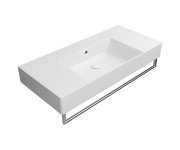 Gsi Kube X Keramické Umyvadlo 100x47cm, S Odkládacími Plochami, Bez Otvoru, Bílá Mat