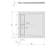 Polysan Arena Sprchová Vanička Z Litého Mramoru Se Záklopem, čtverec 90x90cm, Bílá