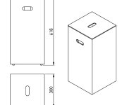 Gedy Luxury Koš Na Prádlo 30x61,8x30cm, černá