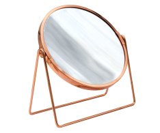 Ridder Summer Kosmetické Zrcátko Na Postavení, ø 160mm, Oboustranné, Růžové Zlato