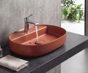 Isvea Infinity Oval Keramické Umyvadlo Na Desku, 60x40cm, Terracotta