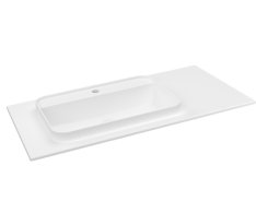 Sapho Brahea Umyvadlo 96,6x51,5cm (75+20), Rockstone, Levé, Bílá Mat