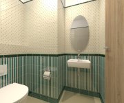 Vizualizace luxusní koupelny s obklady a dlažbou Petracers 