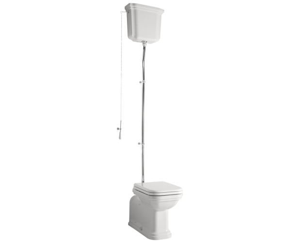 Kerasan Waldorf Wc Mísa S Nádržkou, Spodní/zadní Odpad, Bílá-chrom