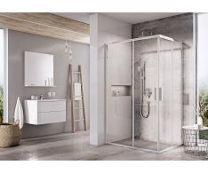 Sprchový kout Blix Slim BLSRV2K+BLSRV2K - BLSRV2K 80, lesk+transparent