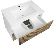 Aqualine Paneda Strip Umyvadlová Skříňka 74,5x55x45,2cm, Dub Emporio
