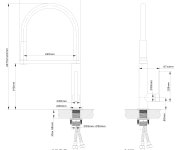 Sapho Nimoa Stojánková Dřezová Baterie Se Sprškou, Chrom/gun Metal