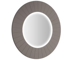 Sapho Lumiro Strip Kulaté Zrcadlo S Led Osvětlením V Rámu ø 90cm, Agila