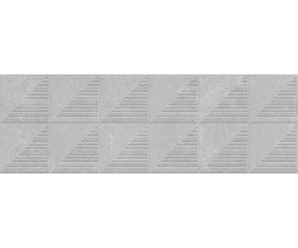 Dekor jako kámen Azuvi Hauteville Carved Grey 25x75 Mat. - šedá