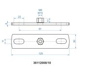 Upevňovací Deska M10/125 X 30 Mm 36112010