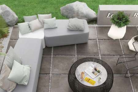 Venkovní dlažba Castelvetro Fusion Piombo 60x60 Rett. (tl. 20mm)