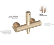 Sprchová nástěnná baterie Revers RV 032 - RV 032A.00CR Sprchová nástěnná baterie bez setu, chrom X070866