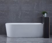 Aqualine Tibera R Rohová Stojící Vana, 170x80cm, Bílá