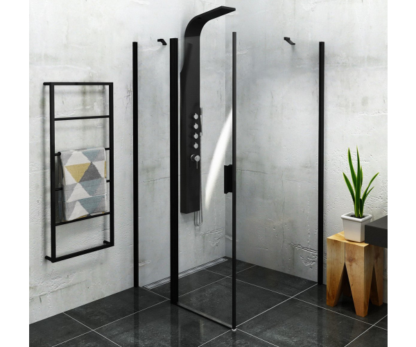 Polysan Zoom Black čtvercový Sprchový Kout 1000x1000mm L/p Varianta