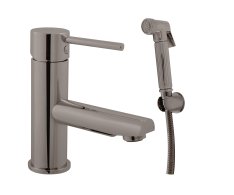 Bidetová baterie  bez výpusti SEINA METAL GREY - kartáčovaná 3/8" SE946.0/1MGK