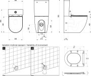WC kombi Optima RimOff set, včetně sedátka SoftClose - WC kombi Optima RimOff set, vario odpad, bílá X01870