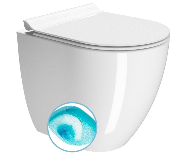 Gsi Pura Wc Mísa Stojící, Swirlflush, 36x50cm, Spodní/zadní Odpad, Bílá Extraglaze