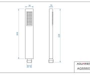 Acs55037 - Corner L - 1-polohová Ruční Sprcha, Kovová AQS55037