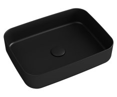 Isvea Infinity Rectangle Keramické Umyvadlo Na Desku, 50x36cm, černá Mat