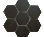 Dlažba Deceram Palma Black HEX 14x16 - černá (skladem)