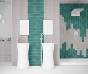 Obklad Absolut Milano Monocolor Lago Brillo 10x30 - tyrkysová