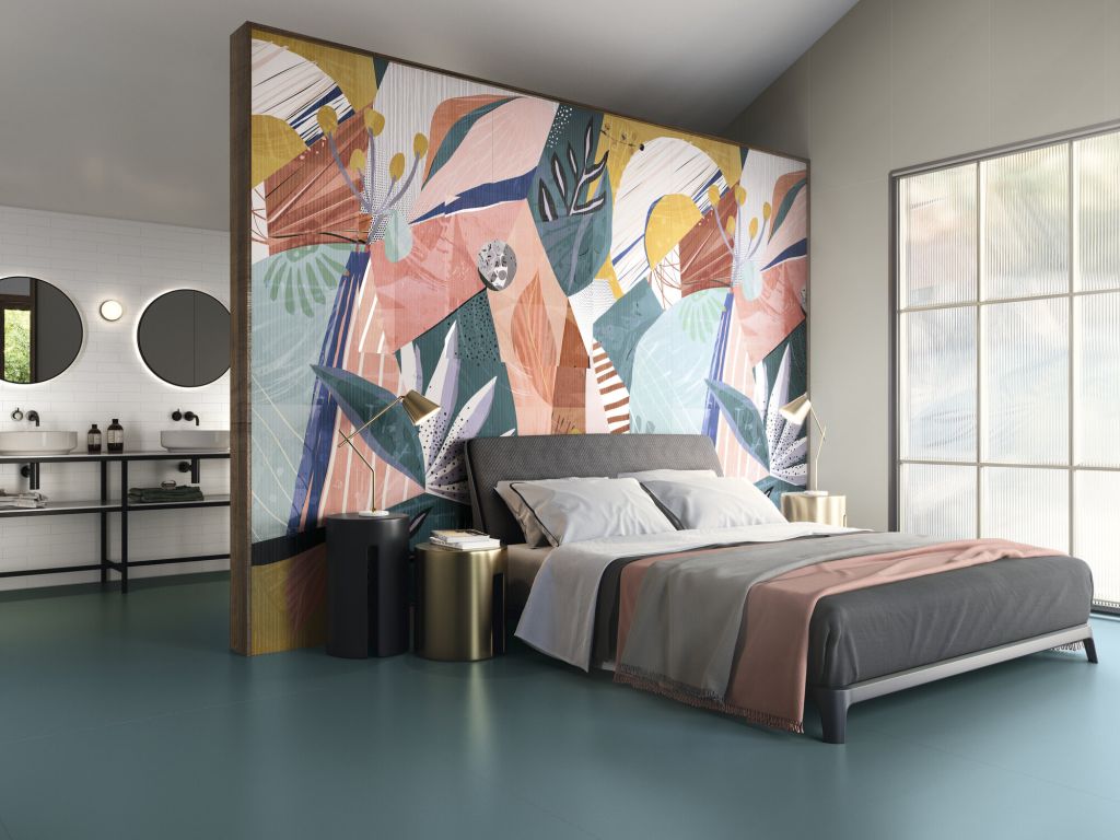 Realizace Luxusní realizace ložnice s obklady APE Atelier 1,2x2,6m