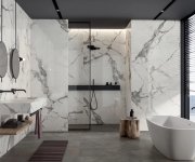 Dlažba jako mramor Flaviker Supreme Evo Statuario Superior 60x120 Luc. Rett. - bílá