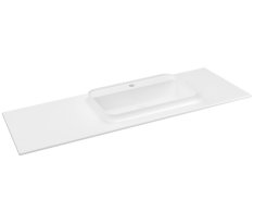 Sapho Brahea Umyvadlo 131,6x51,5cm (20+110), Rockstone, Pravé, Bílá Mat