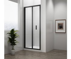 Polysan Easy Black Sprchové Dveře Skládací 800mm, čiré Sklo