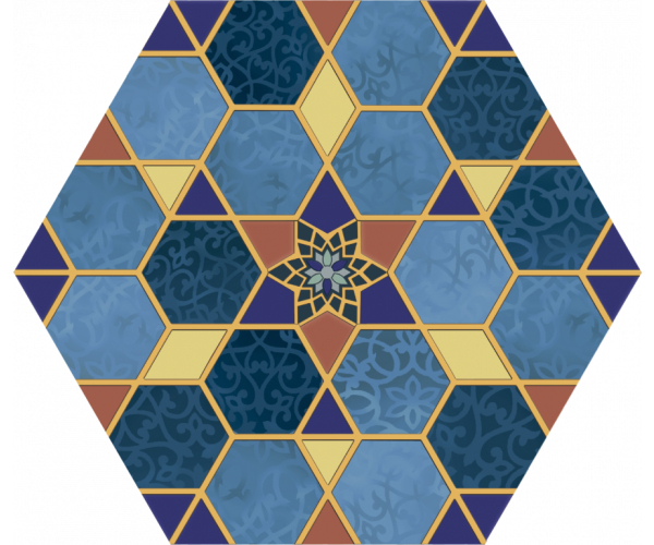 Retro dlažba Codicer Khalal 22x25 Hexagonal