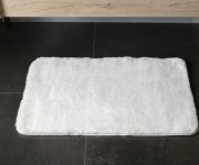 Gedy Fuzzy Koupelnová Předložka, 50x80cm, 100% Polyester, Protiskluz, Bílá