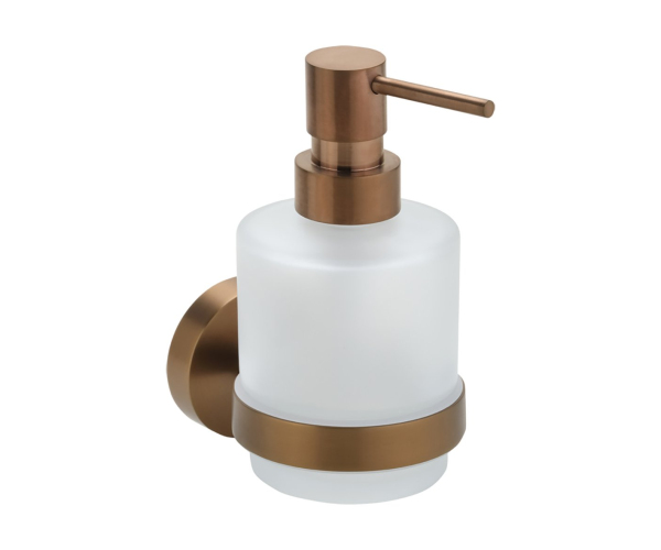 Sapho X-round Copper Dávkovač Mýdla 200ml, Mléčné Sklo, Měď Mat