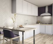 Obklad jako beton APE Acquarella White 7,5X30 Matt. - bílá