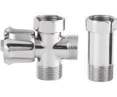 Aqualine Pračkový Ventil Před Nástěnnou Baterii Se Zpět. Ventilem 3/4"x3/4", Chrom