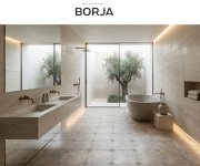 Retro dlažba Borja RusNatCer Renoir Terra Rombo 44,7x44,7 - béžová (skladem)