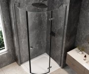 Polysan Globe Gun Metal čtvrtkruhový Sprchový Kout 1000x900mm, čiré Sklo, Pravé