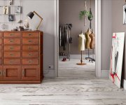 Retro dlažba Elios Stage Decori Chevron White 21x120,5 (skladem)