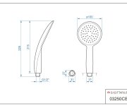 Ippari, Teleskopické Rameno S Termo Baterií Persei (150mm) A Kompletní Sprchovou Sadou (sprcha Thin 200mm, Evve) TO-PE3130-SET3