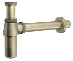 Aqualine Retro Umyvadlový Sifon 5/4", Odpad 32mm, Tmavý Bronz