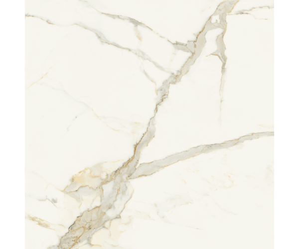 Dlažba jako mramor Marca Corona Scultorea Calacatta Oro Fino 120x120 Luc. Rett. - bílá