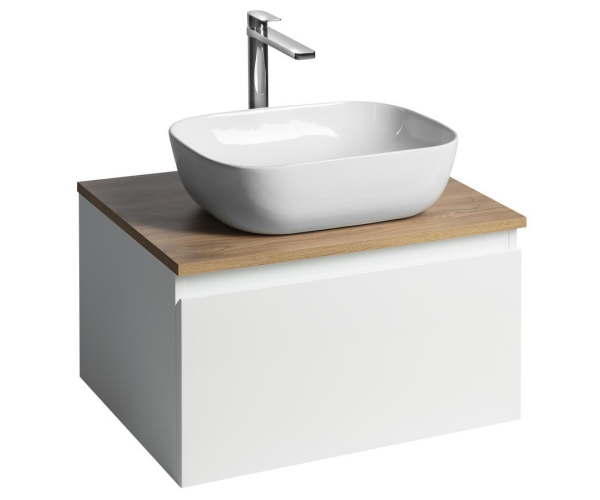 Aqualine Altair Skříňka S Deskou 62,5 Cm, Bílá/dub Emporio