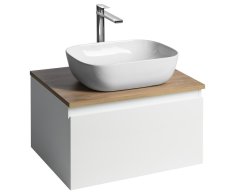 Aqualine Altair Skříňka S Deskou 62,5 Cm, Bílá/dub Emporio