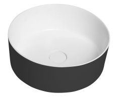 Sapho Thin Umyvadlo Na Desku, Rockstone, ø 38 Cm, Bílá Mat/carina