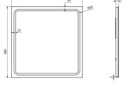 Sapho Gemini Zrcadlo S Led Osvětlením 55x55cm