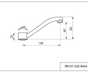 Ramínko K Pákové Baterii Pr 3113/k PR+3113RAM-K